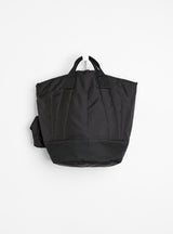 ALL 2Way Bucket Tote With Pouches Black by Porter Yoshida & Co. at Couverture & The Garbstore
Back View 