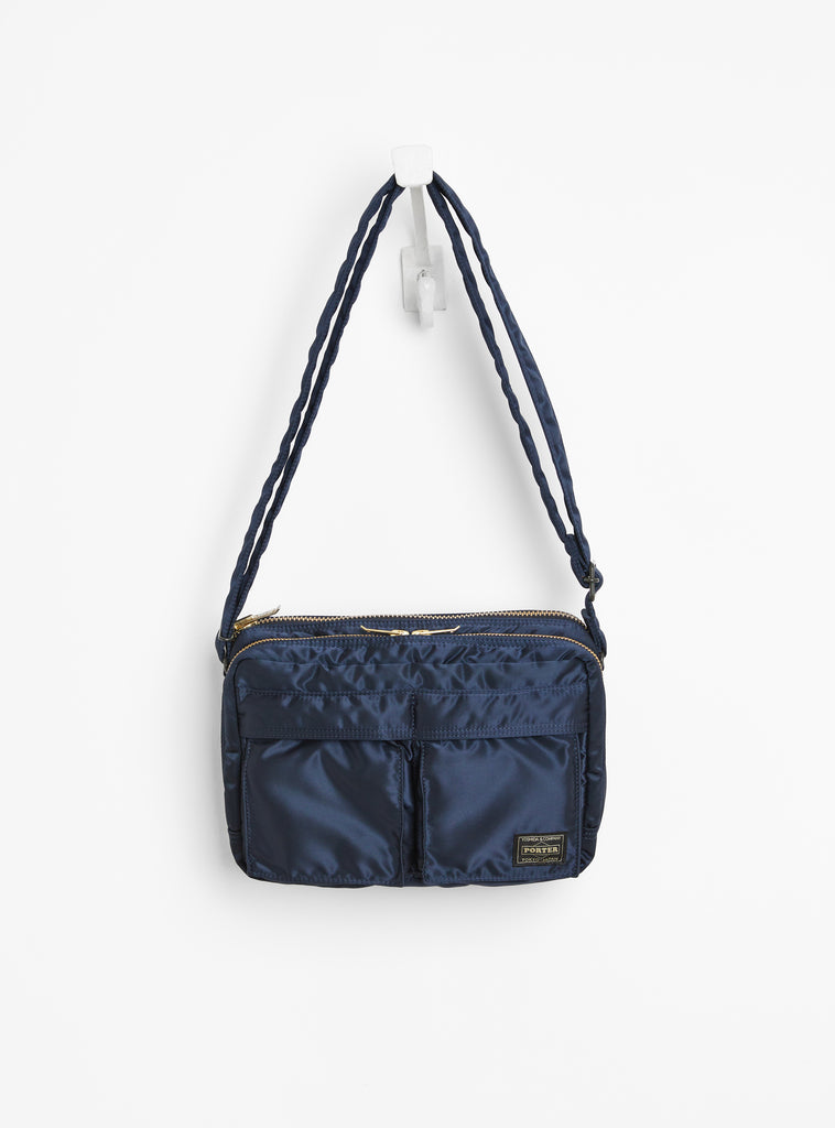 Bio-Nylon TANKER Sling Bag w/ Zip Navy by Porter Yoshida & Co. at Couverture & The Garbstore
Front View