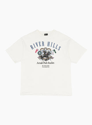 Vintage River Hills T-Shirt White by Arnold Park Studios at Couverture and The Garbstore 