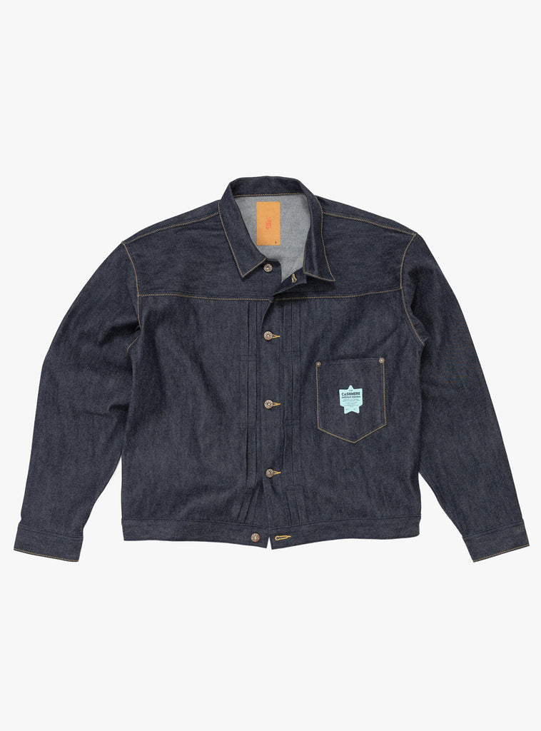 Type 1+ Cashmere Denim Jacket Rinse by TDR at Couverture and The Garbstore