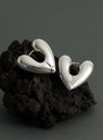 Heart Hoops Large Silver Annika Inez 