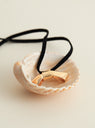 Petite Cravat Gold Necklace Black Annika Inez 