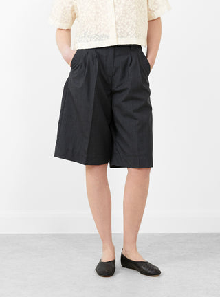 Favourite Shorts in Dark Grey Pinstripe by mfpen at Couverture & The Garbstore
Model Close-up View