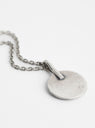 10 Cent Peace Pendant Necklace Silver by North Works at Couverture and The Garbstore close up back