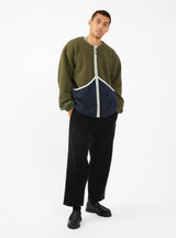 Contrast Fleece Navy by Garbstore at Couverture and The Garbstore on model