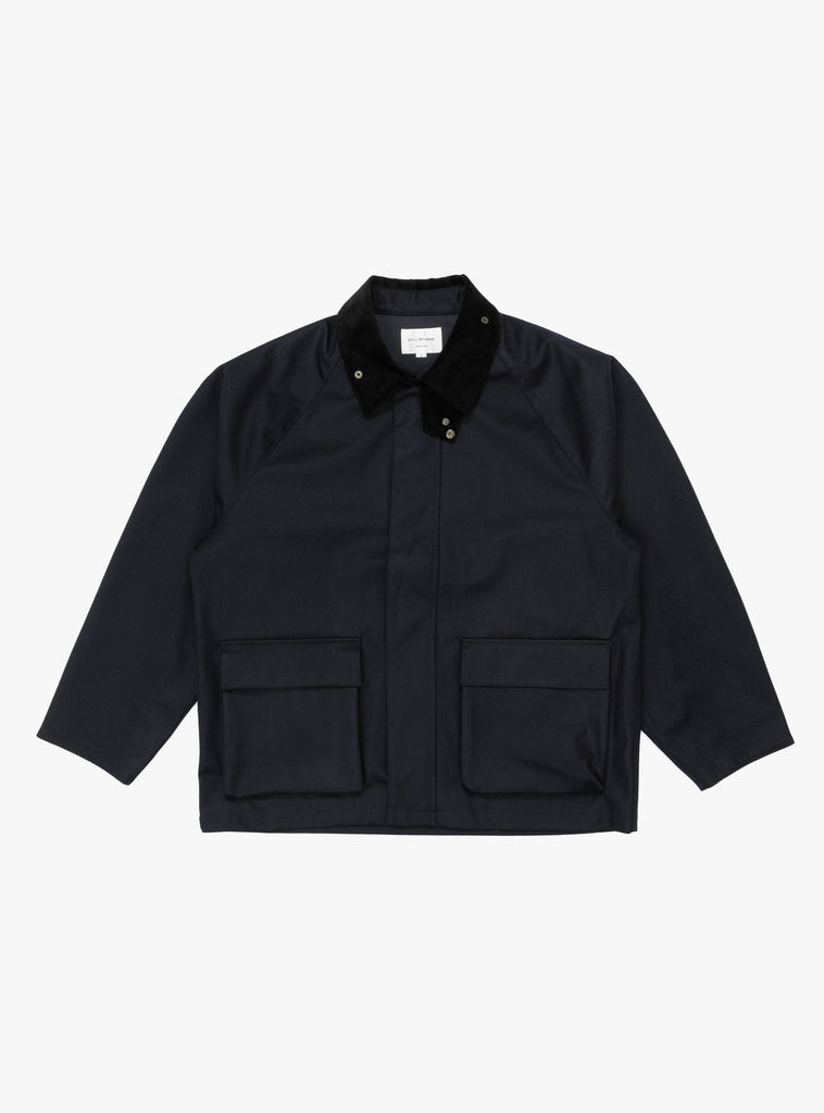 3-Layer Field Jacket Black Navy by Still By Hand at Couverture and The Garbstore 