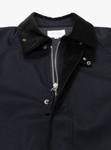 3-Layer Field Jacket Black Navy by Still By Hand at Couverture and The Garbstore close up