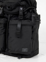 SENSES Backpack Black by Porter Yoshida & Co. at Couverture and The Garbstore close up 