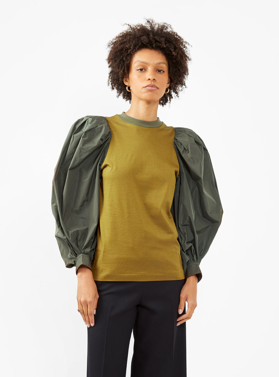 Cotton Jersey Top Khaki by TOGA PULLA | Couverture & The Garbstore