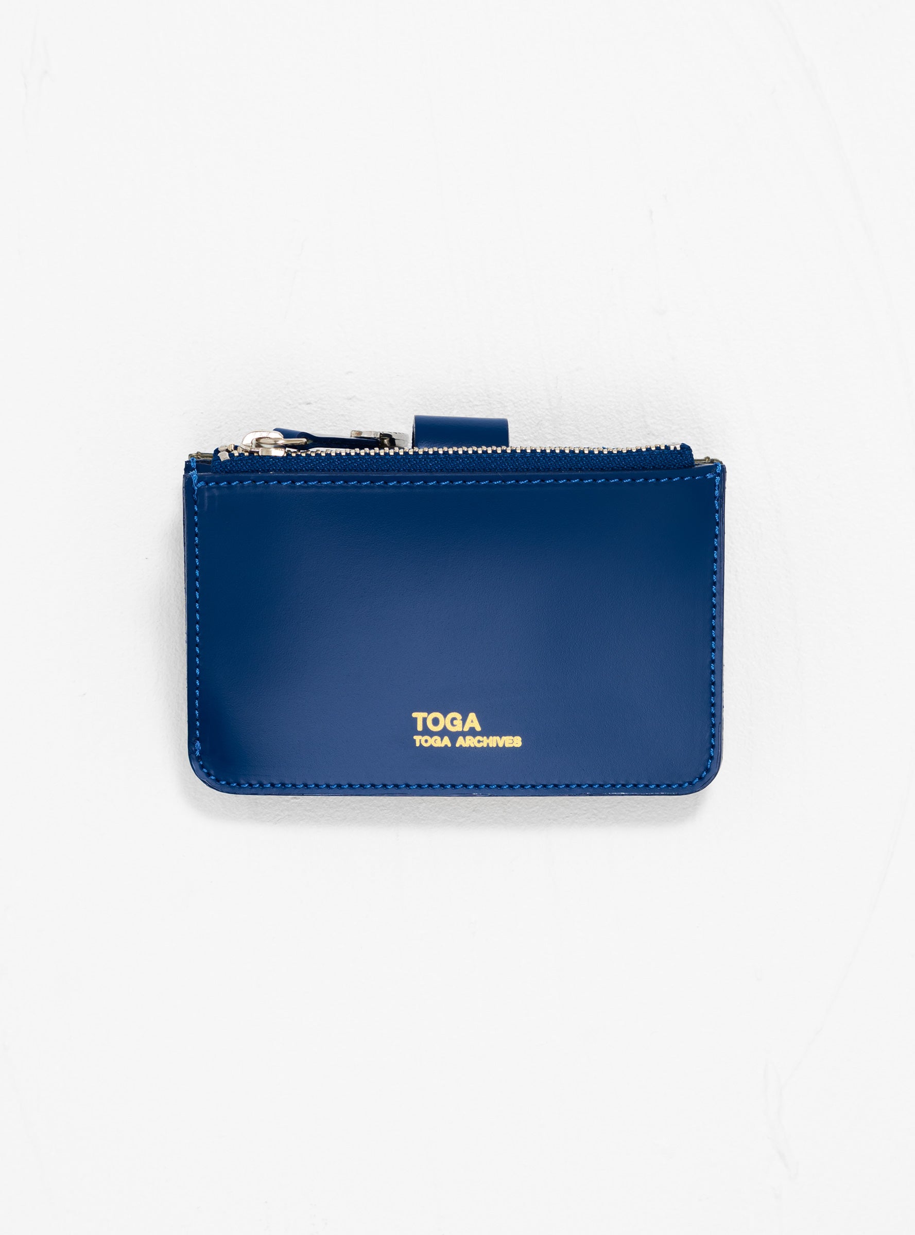 Small Leather Wallet Khaki & Blue by TOGA PULLA | Couverture