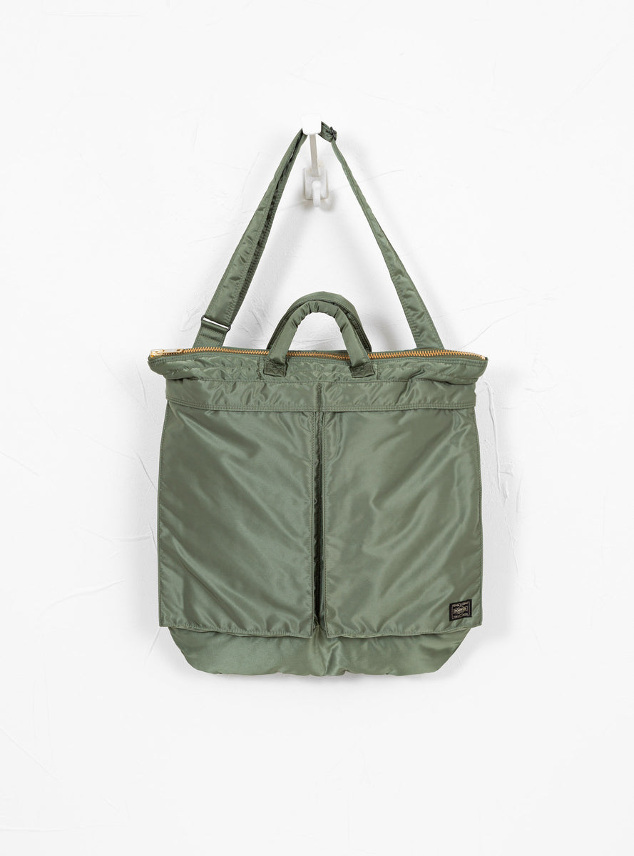 TANKER 2Way Helmet Bag Sage Green by Porter Yoshida & Co 