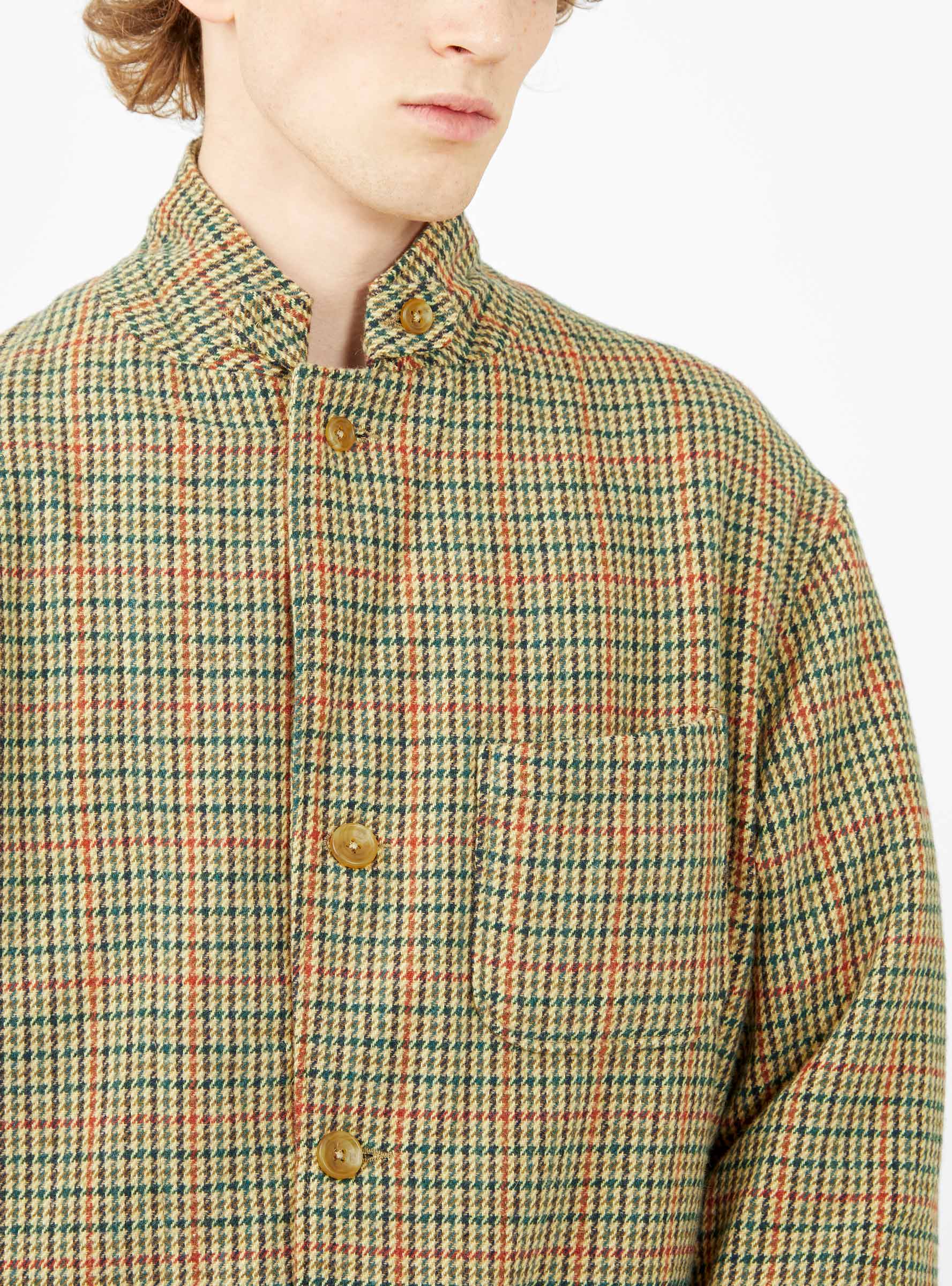 Loiter Jacket Khaki Gunclub Check by Engineered Garments