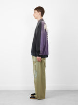 2Tones Remake Sweatshirt Black & Purple by Kapital at Couverture and The Garbstore side profile