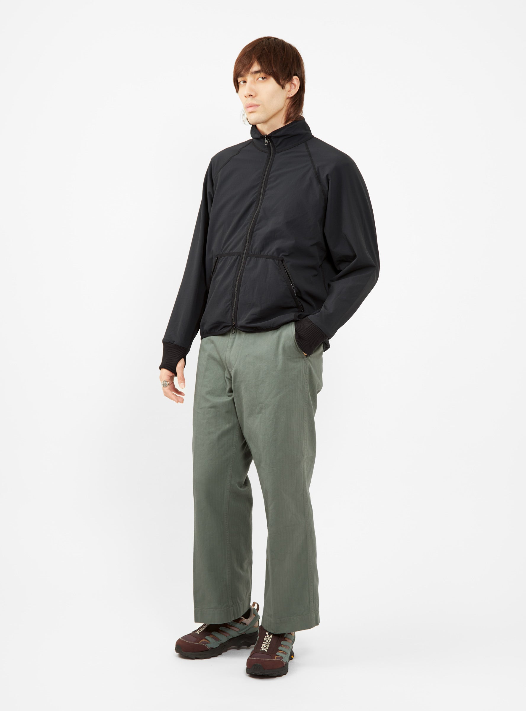 Beams Plus 2-pleat corduroy trousers - D. Green | Garmentory
