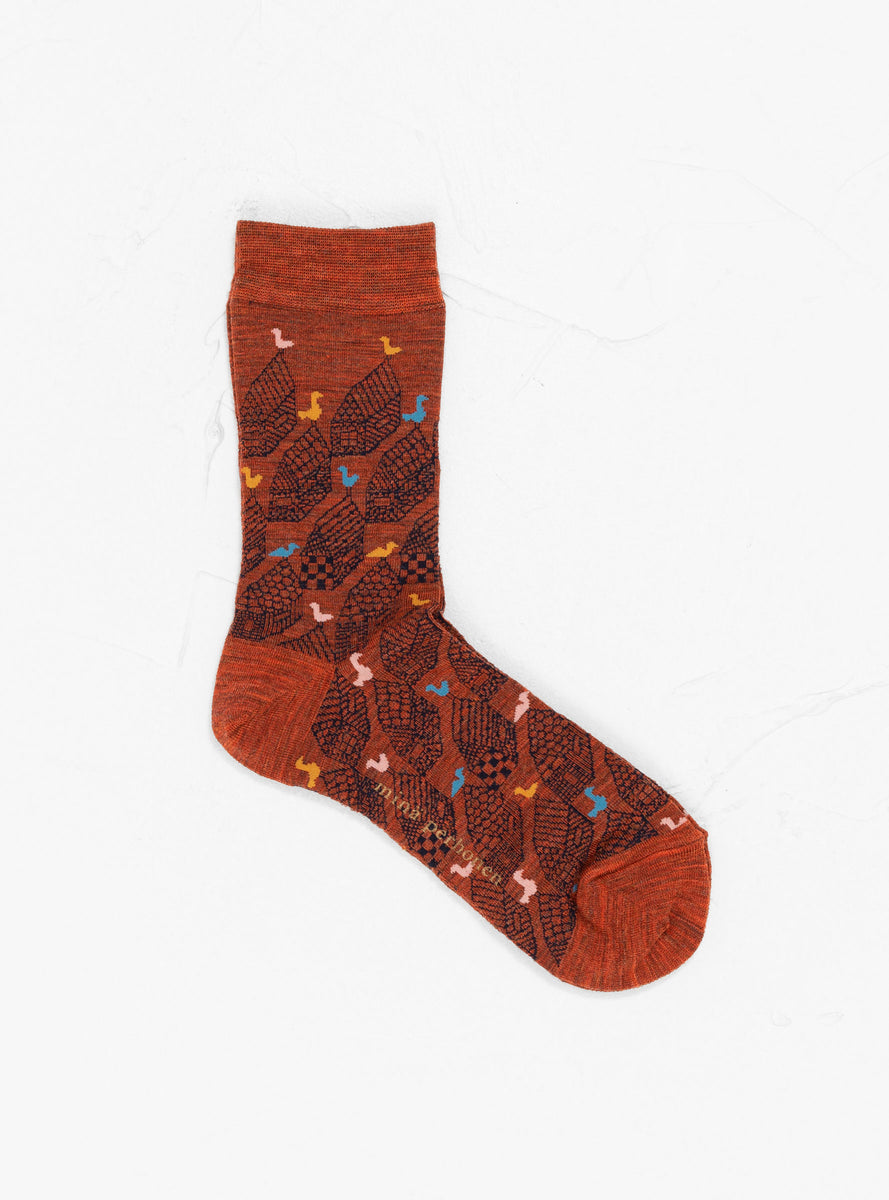 Village Socks Red by Minä Perhonen | Couverture & The Garbstore