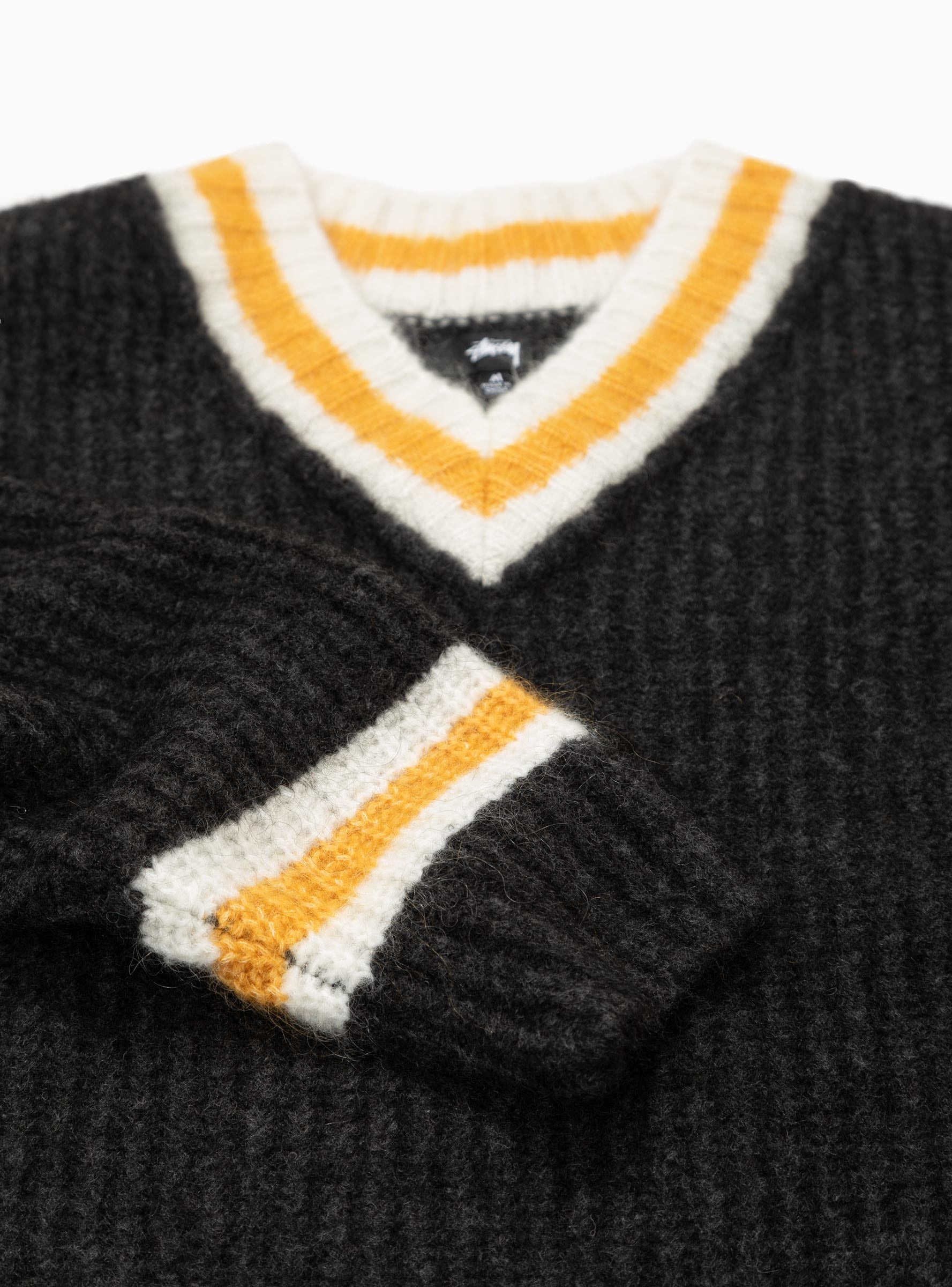 Mohair Tennis Sweater Charcoal