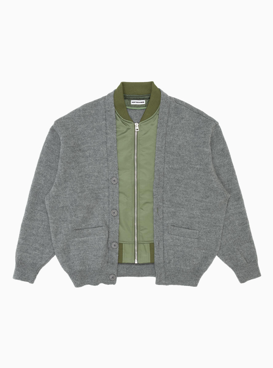 MA-1 Mix Cardigan Grey