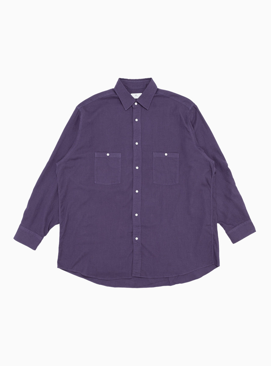 Cotton & Cashmere Work Shirt Purple by HERILL | Couverture