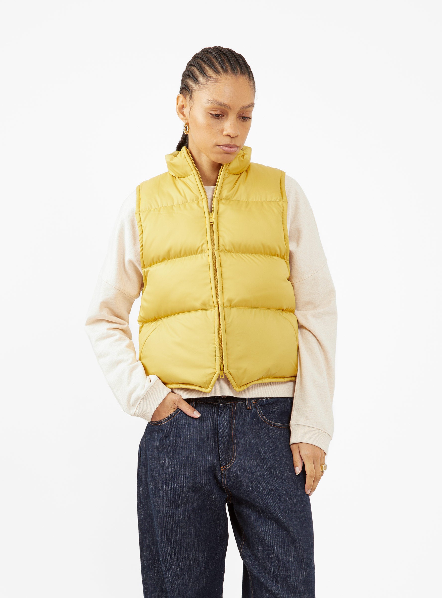 Mustard yellow outlet vest