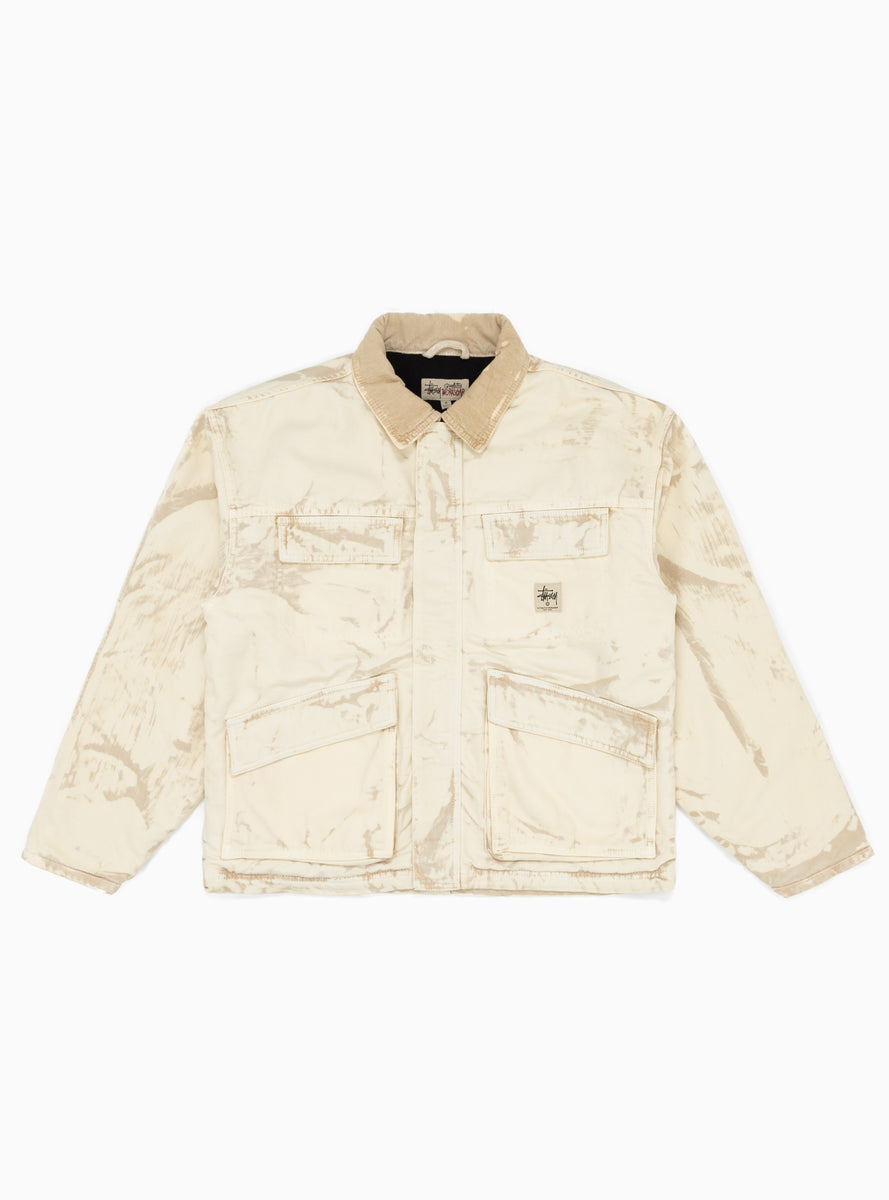 Distressed Canvas Shop Jacket Khaki by Stüssy | Couverture & The