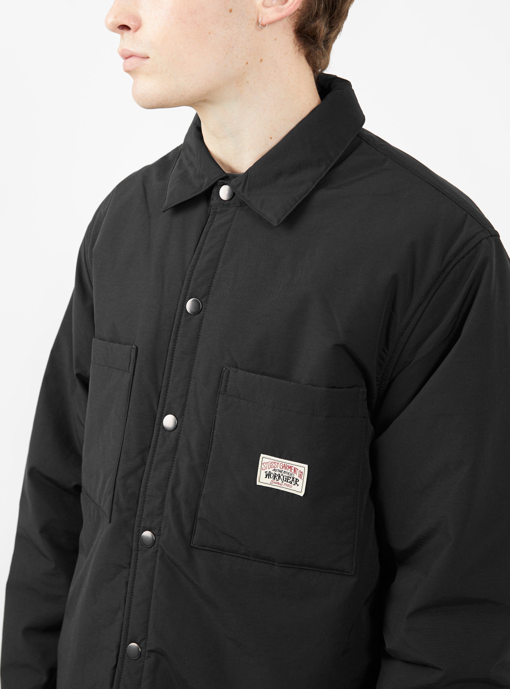 Padded Tech Over Shirt Black by Stüssy | Couverture u0026 The Garbstore