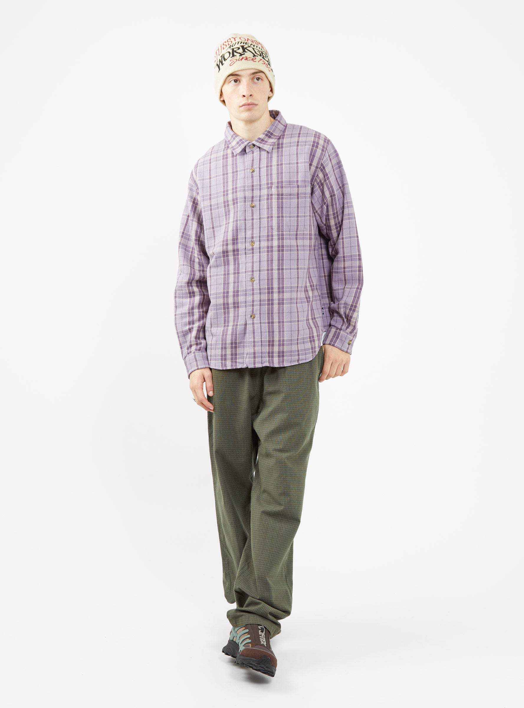 Stussy lavender discount work shirt