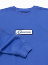 Global Leader Sweatshirt Cobalt Blue At Couverture & The Garbstore By Arnold Park Studios Close up Shot