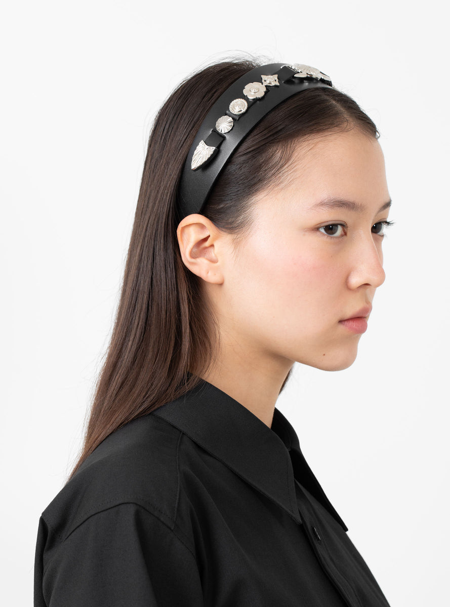 Leather Headband Black by TOGA PULLA | Couverture & The Garbstore