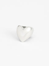 Heart Silver Earcuff At Couverture & The Garbstore By Annika Inez Close up Shot