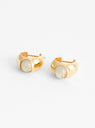 Rolling Stone Green Amethyst Gold Earrings Annika inez pair