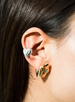 Petite Cravat Gold Earrings At Couverture & The Garbstore By Annika Inez Front Shot