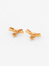 Petite Cravat Gold Earrings At Couverture & The Garbstore By Annika Inez Rear Profile