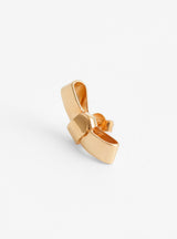 Petite Cravat Gold Earrings At Couverture & The Garbstore By Annika Inez Side Shot