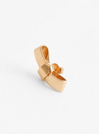 Petite Cravat Gold Earrings At Couverture & The Garbstore By Annika Inez Side Shot