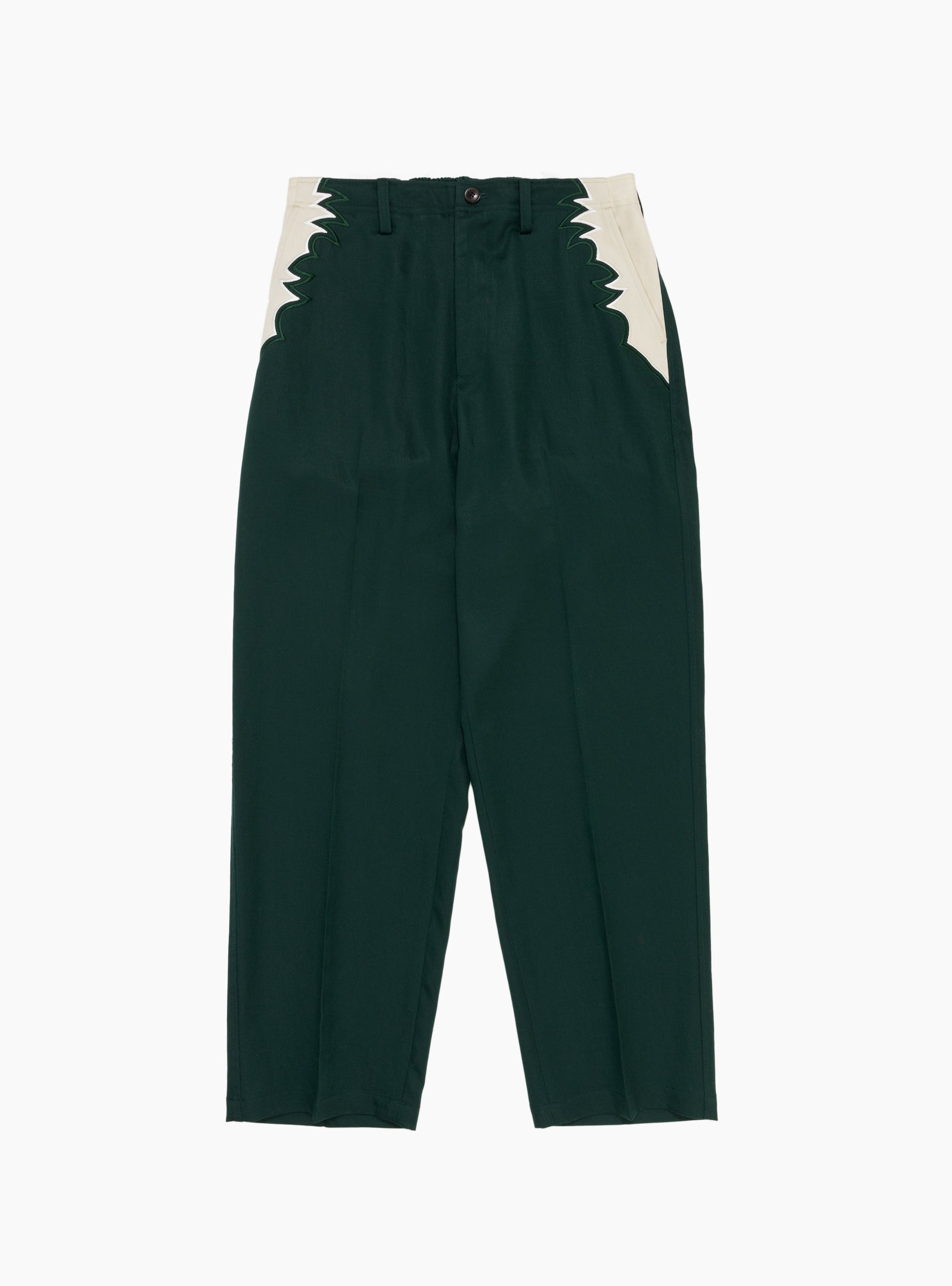 Embroidered Western Trousers Green by TOGA VIRILIS | Couverture & The  Garbstore