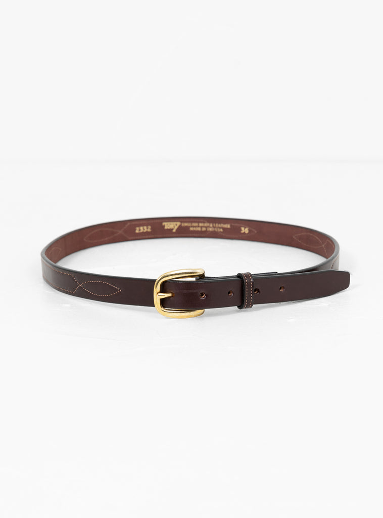 Repeated Stitch Belt Havana & Brass At Couverture & The Garbstore By Tory Leather Front Shot