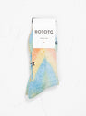 Tie Dye Pile Ankle Socks Orange, Light Blue & Yellow