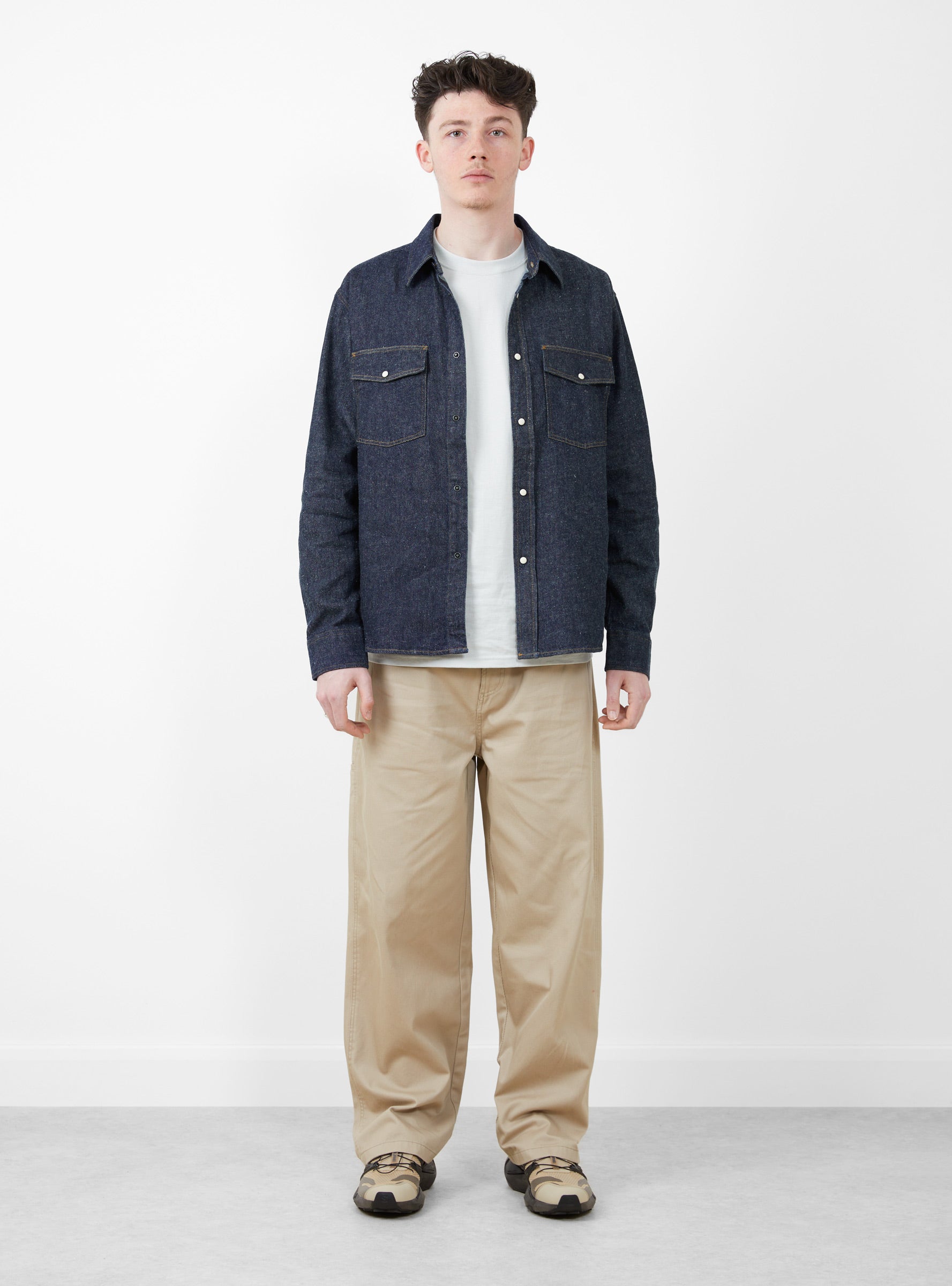 Boxy Western Denim Shirt Dark Denim by Stüssy | Couverture & The