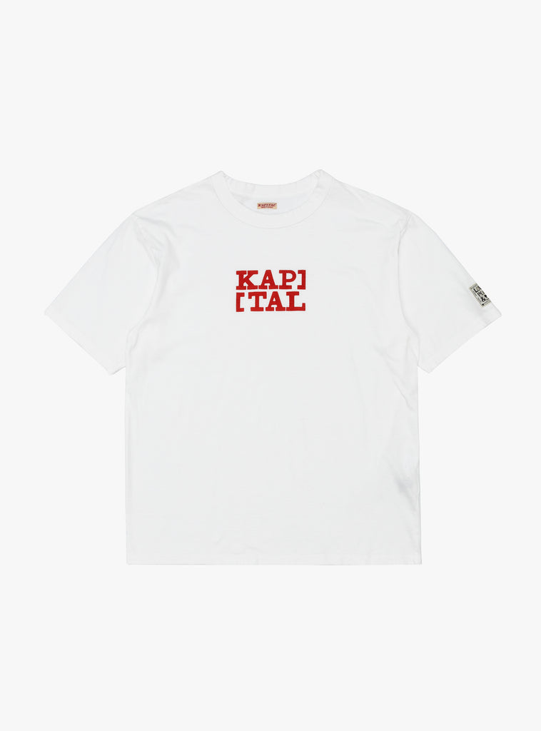 Rookie Crew T-Shirt White by Kapital at Couverture and The Garbstore 