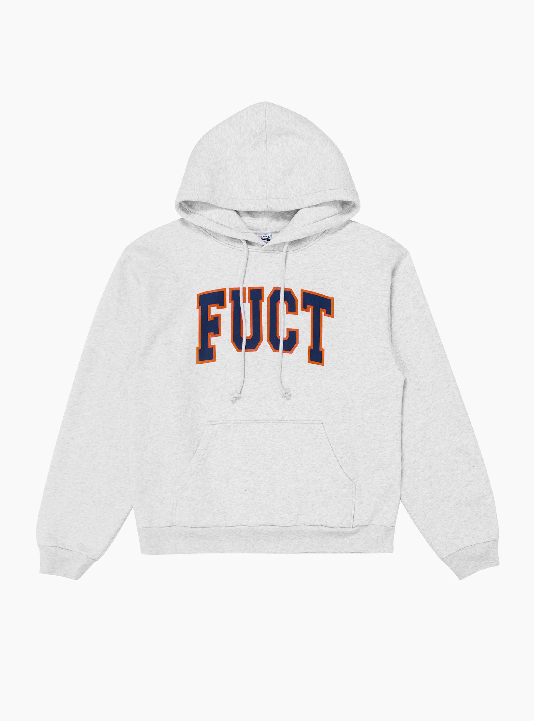 Logo Hoodie Melange Grey by FUCT Couverture The Garbstore