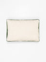 Border Cushion Natural/Green At Couverture Front