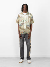 Rayon KAMEKAMEHA BONE Aloha Shirt Brown Kapital 