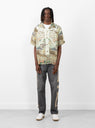 Rayon KAMEKAMEHA BONE Aloha Shirt Brown Kapital 