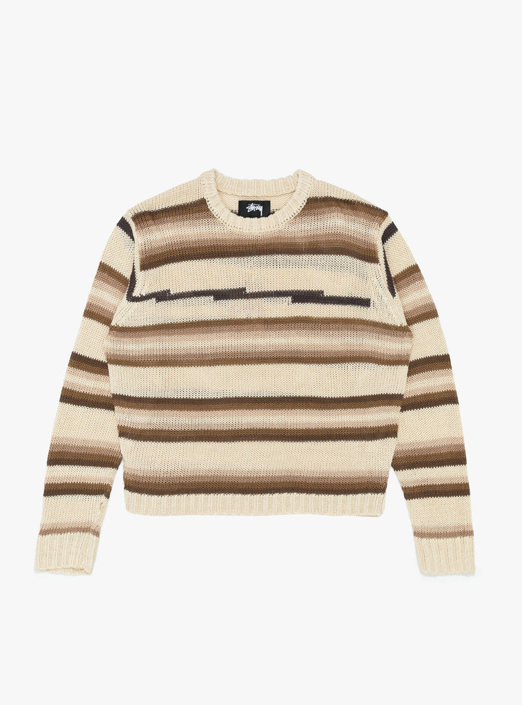 Stussy Tonal Stripe Sweater Multi At Couverture & The Garbstore Front Shot