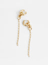 Pezza Earrings Gold by Laura Lombardi at Couverture and The Garbstore