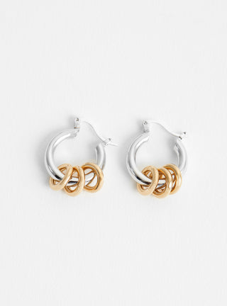 Filia Earrings Silver/Gold by Laura Lombardi at Couverture and The Garbstore