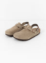 Tokio Suede Sandal Taupe by Birkenstock at Couverture and The Garbstore side shot 