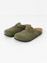 Boston Suede & Oiled Leather Sandal Thyme mens sandals