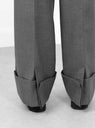 Ox Pants Grey by TOGA PULLA at Couverture and The Garbstore turn ups 