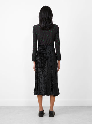 Velvet Lace Skirt Black by TOGA PULLA at Couverture and The Garbstore rear profile